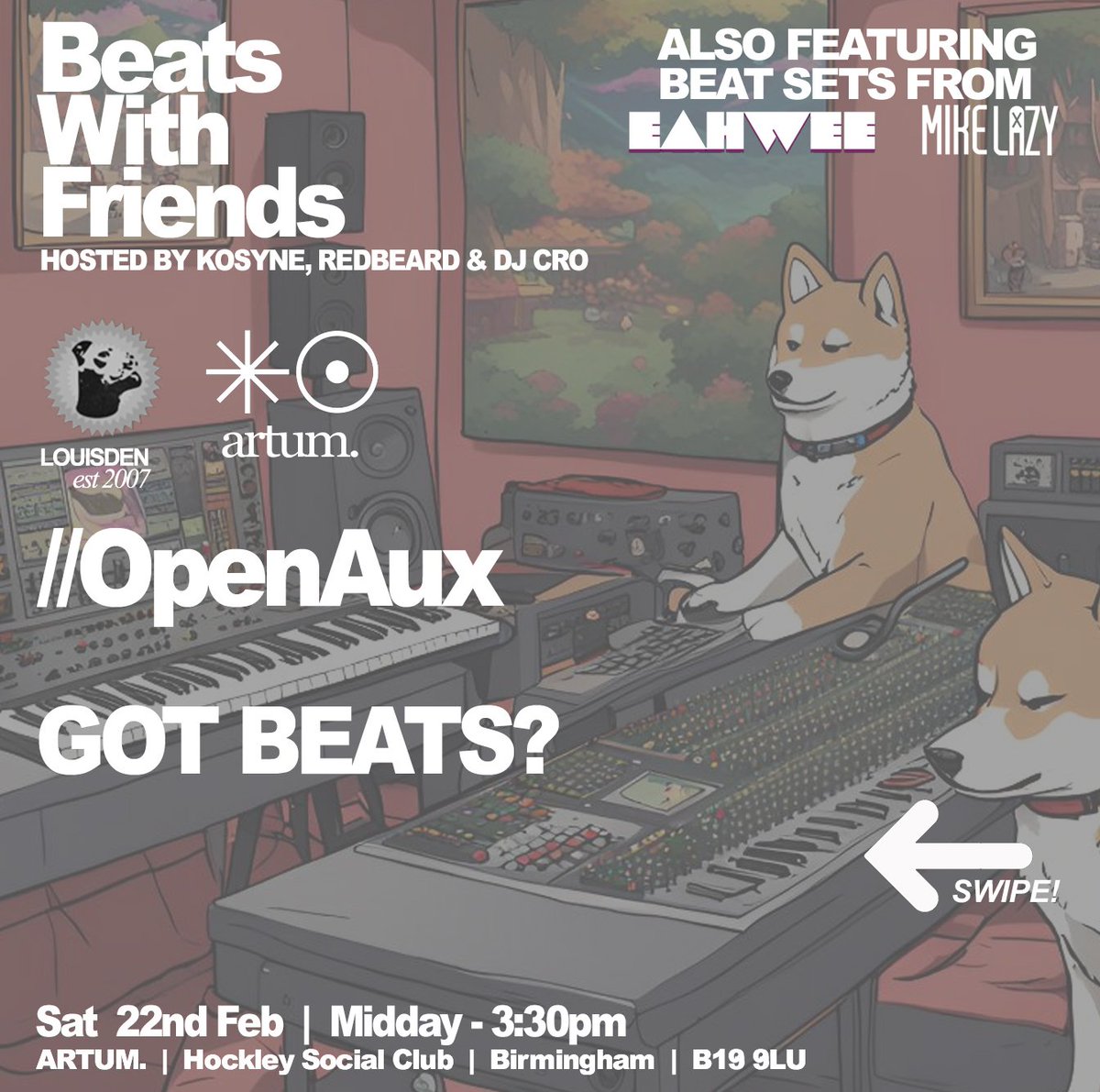 Redbeard (@redbeard00) on Twitter photo Tomorrow sees the return of <a href="/louisden/">Louis Den</a> Beats With Friends. Season Two kicks off with <a href="/eahwee/">terrence howard type beats</a> & <a href="/DJMIKEELAZY/">Mike lazy</a> at Artum <a href="/HockleySocialCl/">Hockley Social Club.</a>,l. Hosted by <a href="/DJCro/">DJ Cro</a> <a href="/Kosyne/">ᴋᴏꜱʏɴᴇ.ᴇᴛʜ</a> & myself, expect beat set sample flipping open aux action! Tomorrow sees the return of <a href="/louisden/">Louis Den</a> Beats With Friends. Season Two kicks off with <a href="/eahwee/">terrence howard type beats</a> & <a href="/DJMIKEELAZY/">Mike lazy</a> at Artum <a href="/HockleySocialCl/">Hockley Social Club.</a>,l. Hosted by <a href="/DJCro/">DJ Cro</a> <a href="/Kosyne/">ᴋᴏꜱʏɴᴇ.ᴇᴛʜ</a> & myself, expect beat set sample flipping open aux action!