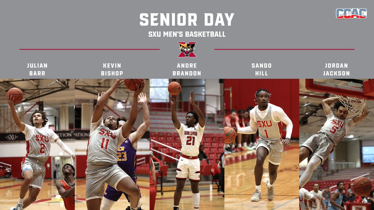 SXU Athletics (@sxuathletics) on Twitter photo .<a href="/SXU_MBB/">SXU Men's Basketball</a> recognizes its five seniors on 'Senior Day' before they play St. Francis (Ill.) this afternoon at 3:00 pm at the Shannon Center! #GoCougs🐾🏀 #WeAreSXU
📊: sxucougars.com/sidearmstats/m…
🖥: youtube.com/@SaintXavierUn… .<a href="/SXU_MBB/">SXU Men's Basketball</a> recognizes its five seniors on 'Senior Day' before they play St. Francis (Ill.) this afternoon at 3:00 pm at the Shannon Center! #GoCougs🐾🏀 #WeAreSXU
📊: sxucougars.com/sidearmstats/m…
🖥: youtube.com/@SaintXavierUn…
