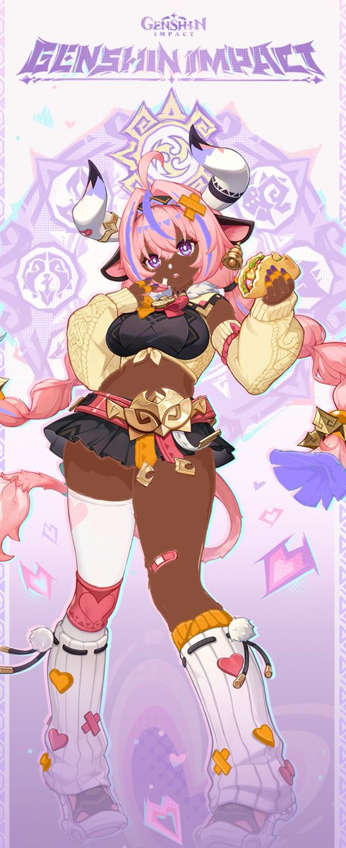 AetherZvahl's tweet photo. My Varesa redesign 🐮 #Varesa #GenshinImpact https://t.co/EsRyKwG4Yr