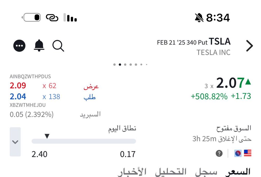 Trading_Step's tweet image. 💵 يحدث في قناتنا العامة لعقود الاوبشن 💵

عقد اوبشن لسهم  UNH  🇺🇸
💵  عقد مقــتـرح    1.36    💵
💵 حقق العقد الاعلى 32.00  💵
 ربح  2700 %

عقد اوبشن لسهم  TSLA  🇺🇸
💵  عقد مقــتـرح    0.80    💵
💵 حقق العقد الاعلى 2.40  💵
 ربح  200 %

#spx #ndx #TSLA