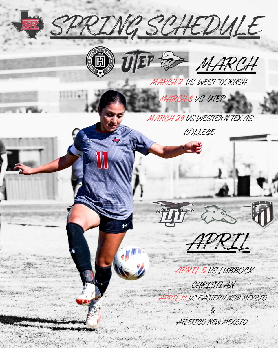 srsuwsoccer's tweet photo. Spring schedule update! 
First game next week in El Paso!
#GoLobos https://t.co/5mxXY9TW5q