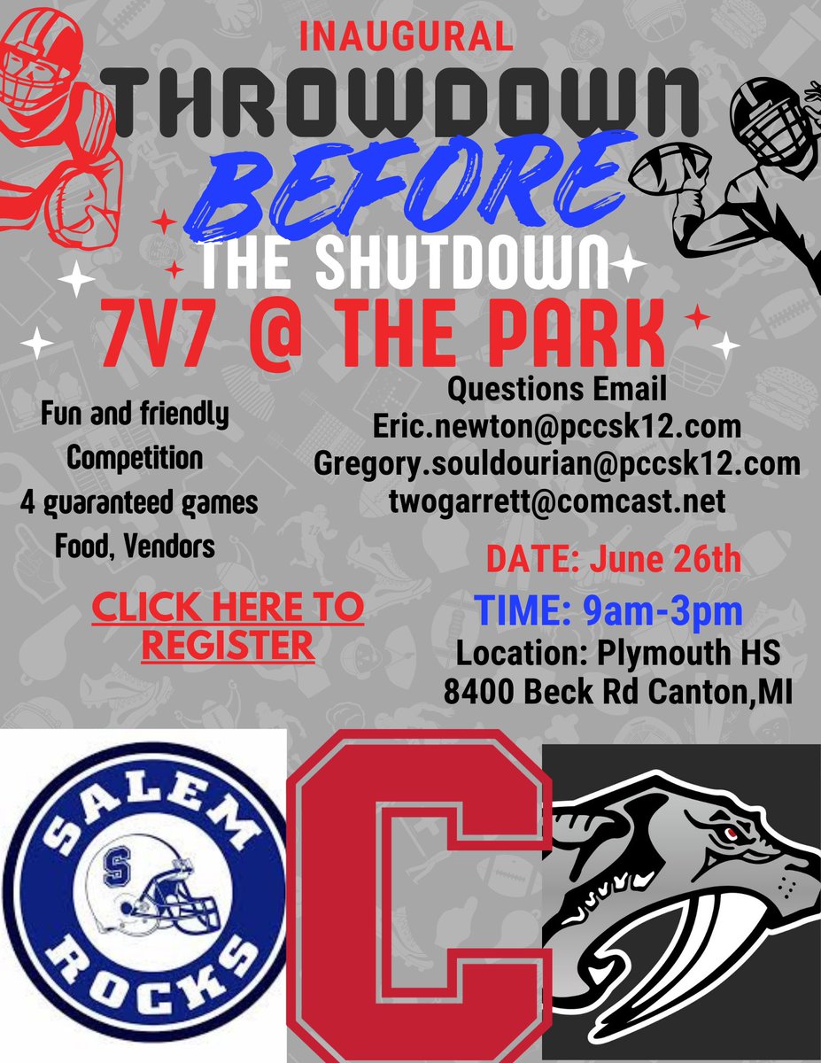 You don’t want to miss the first ever Throwdown Before the Shutdown!  Here is the signup link: forms.gle/HdE4T7pHuPbdBq…