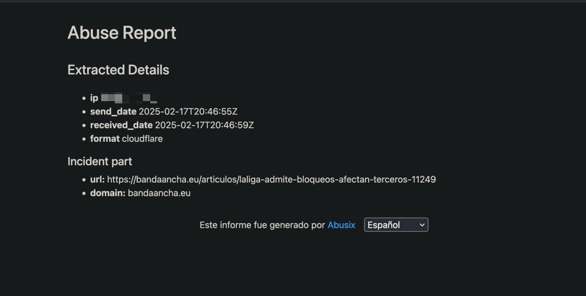 "Alguien" está enviando abuses a nuestro proveedor de alojamiento para que retire artículos que informan sobre el bloqueo de LaLiga 🤦