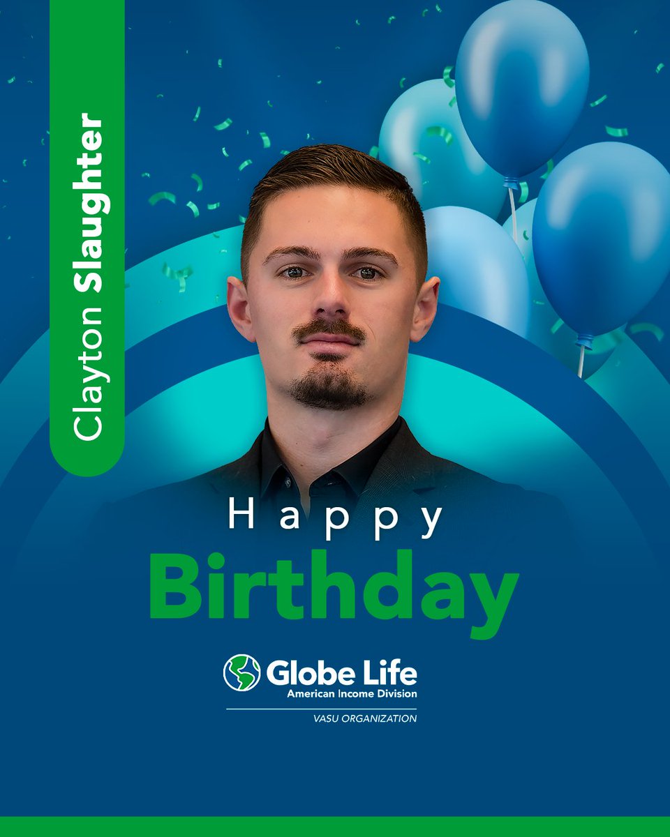 VasuOrg's tweet photo. Here’s to another year of breaking limits and setting records. 
Happy Birthday to our Executive Vice President, the one and only Clayton Slaughter! 💪

#VasuOrganization #GlobeLIfe #MakeTomorrowBetter #NoExcuses #AllIn #MTB #HappyBirthday https://t.co/o5qDiKqdQI