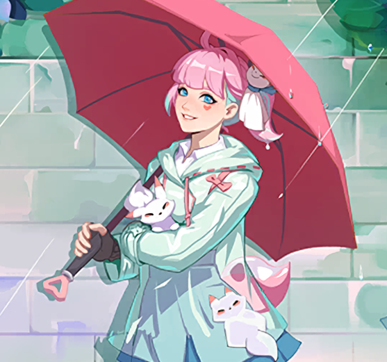 Here's the Rainy Day artwork for Mercy and Kiriko's name cards, they are adorable 🩷