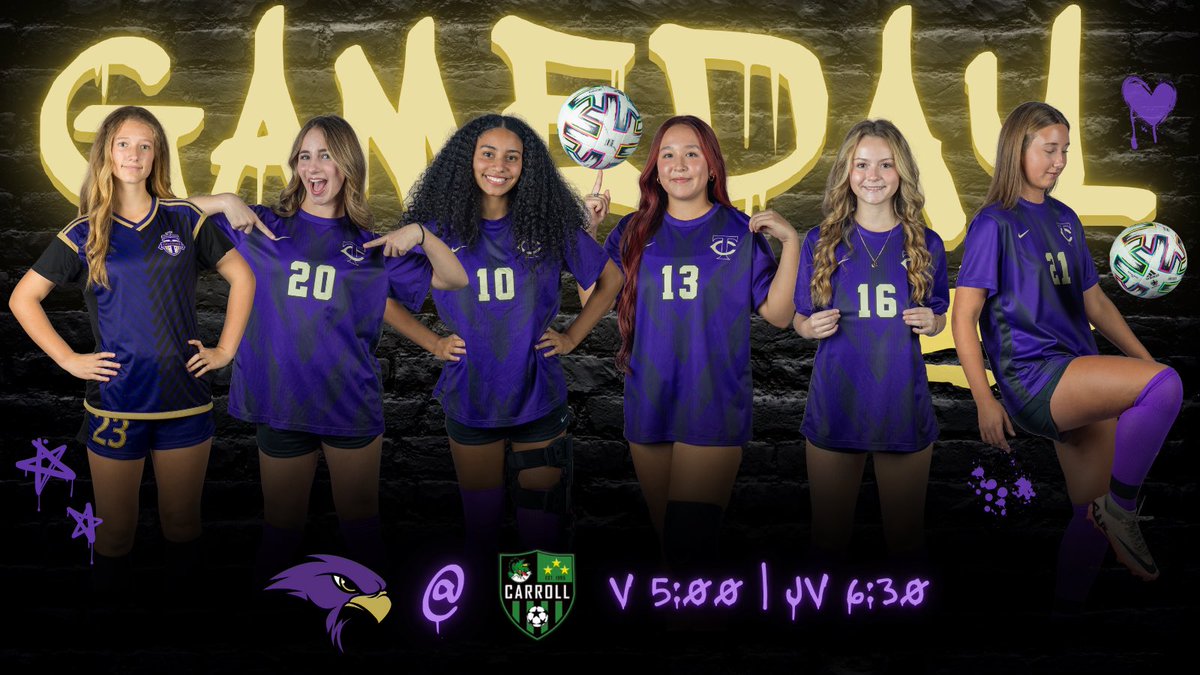 🚨G A M E D A Y🚨

🏟️ Dragon Stadium
🆚 <a href="/SCLDS/">Carroll Lady Dragon Soccer</a> 
⏰ V 5:00 | JV 6:30
🎟️ southlakecarroll.edu/district-infor…
#tcod #talonsup

<a href="/TCHS_WAthletics/">TC Women’s Athletics</a> <a href="/KISDAthletics/">Keller ISD Athletics</a> <a href="/DFW_Girls_HS_VS/">DFW Girls HS Varsity Soccer</a> @LethalSoccer