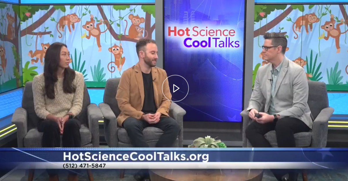 Dr. Aaron Sandel and Isabelle Clark join KEYE's We Are Austin today to chat about their upcoming Hot Science - Cool Talks on February 28th! buff.ly/2ScsgPd 

Registration is still open now at buff.ly/3CY7b8z