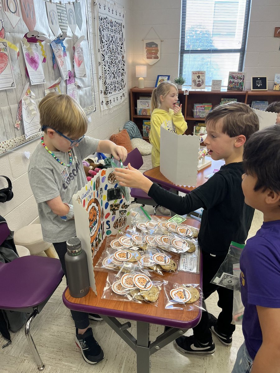 Today, our first graders became entrepreneurs at **Trade Day!** They invented, sold, and bought products from their peers—learning the value of hard work, money, and how their creations can make a difference in the world. Future leaders in the making!