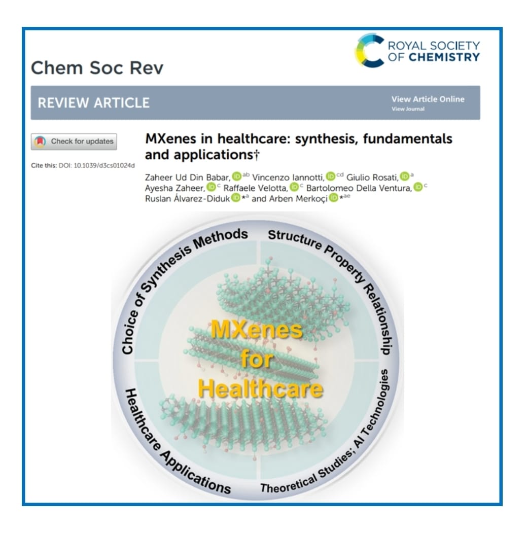 Merkoçi Group (@merkoci_group) on Twitter photo #MXenes in heathcare, our last review just accepted in #ChemSocRev!
Read here: pubs.rsc.org/en/content/art…
Congratulations Zaheer Ud Din Babar and coauthors!!!
#Synthesis #Heath #MXene #Nanotechnology #ICN2 <a href="/icn2nano/">Catalan Institute of Nanoscience & Nanotechnology</a> <a href="/ArbenMerkoci/">Arben Merkoçi</a> <a href="/ruslanalv/">Ruslán Alavarez</a> #MXenes in heathcare, our last review just accepted in #ChemSocRev!
Read here: pubs.rsc.org/en/content/art…
Congratulations Zaheer Ud Din Babar and coauthors!!!
#Synthesis #Heath #MXene #Nanotechnology #ICN2 <a href="/icn2nano/">Catalan Institute of Nanoscience & Nanotechnology</a> <a href="/ArbenMerkoci/">Arben Merkoçi</a> <a href="/ruslanalv/">Ruslán Alavarez</a>