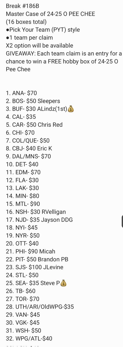 powderkegbreak1's tweet photo. Break 186 A&B - 2x Master Case of 24-25 O Pee Chee 
(16 boxes total per case)

💥PUBLIC CLAIMS NOW OPEN💥

First Timers can get $10 off their total purchase.

💥X2 Team Claim will be available for claiming a team outright in both cases.(*If available)

DM or Message below if you want to make a claim and get added to our Break Chat.

BREAK 186A&B:
•Master Case 24-25 O Pee Chee (x2)
(16 boxes total per case)
Pick Your Team(PYT) style

As always with us here at the Keg:
💥$10 off for First Timer totals
💥Prices in USD
💥Ships anywhere
💥Add anyone interested to our Break Group/Chat

Break Room is the best place to be to receive the benefits of the group. Discounts, Razzes, Giveaways, First Dibs on teams for Break Drops, etc...

We break LIVE on our YouTube channel.

When Product is on hand. Breaks when full.

(*Product picture for reference only, not actual box on hand.)
