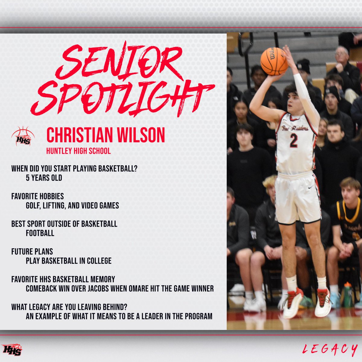 Congratulations Christian Wilson on a great career at HHS!