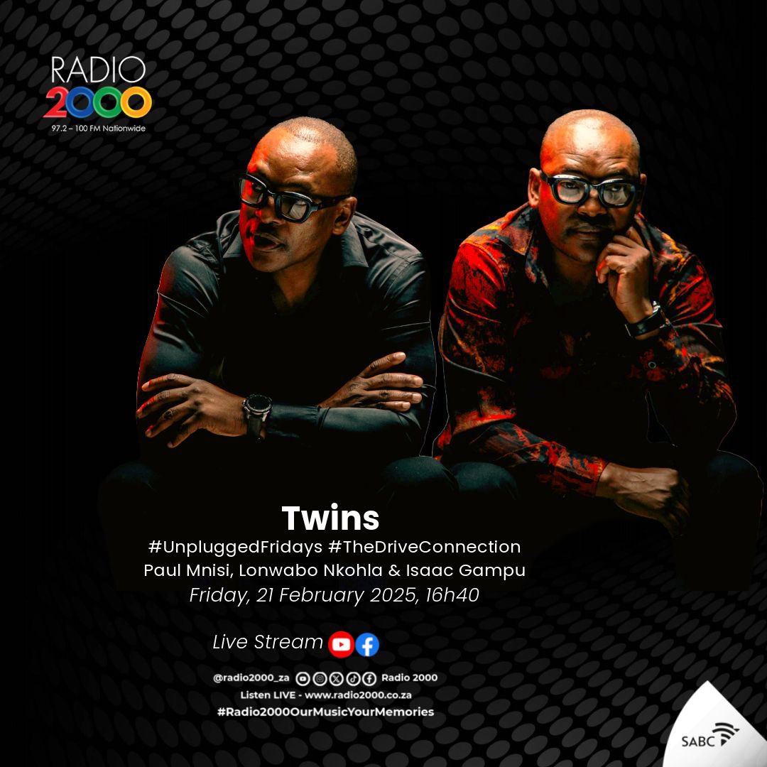Radio2000_ZA's tweet image. The #Twins gave us a nostalgic performance and we are excited about their 2 year come back and new music, watch their live and #Unplugged performance now on @SABCPlus and on @Radio2000_ZA live broadcast platforms #DriveConnection
@mnisi__wemvula
@lonwabonkohla
@isaacgampu