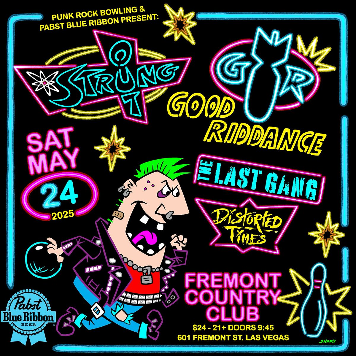 HEADS UP 💥 Punk Rock Bowling After Parties go on sale TOMORROW - THIS SATURDAY FEB. 22
Pre-sale codes: 10am - 12pm (pst)
General Public: 1pm (pst)

Shows sell out fast, so get there on time!!! 👊
punkrockbowling.com