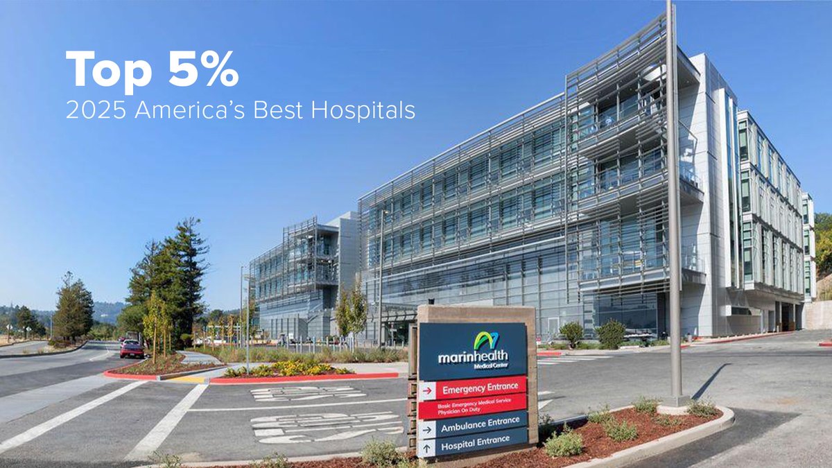 Congratulations to our Marin &amp; Napa providers honored with the Healthgrades Patients Awards! Your outstanding commitment to quality patient care inspires us every day. Marin, Napa hospitals rank among nation’s top 5% - The Press Democrat>pressdemocrat.com/article/indust…
#CommunityCare