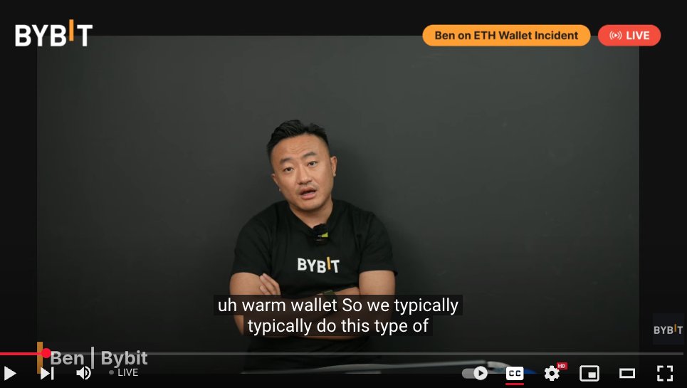 cryptoo_bear's tweet photo. Bybit CEOの会見内容まとめ

概要
・Bybitで定期送金中に、Ethereumのコールドウォレットから不正送金が発生。
・マルチシグ承認時のLedger表示の不備が原因で、誤った送金先に資金が流出。
・被害額は約$20bで、他の資産は影響を受けず、現在回収や補填措置を進行中。

詳細はスレッドに📝 https://t.co/s7IfQShAWU
