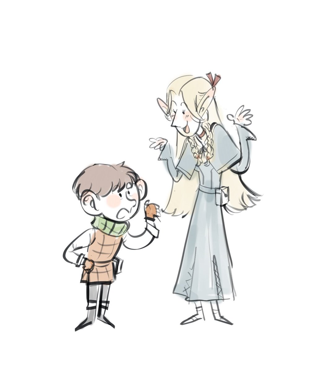 pinkieriver's tweet photo. what are they talking about 
#marchil #dungeonmeshi #deliciousindungeon https://t.co/Qeaz62mrtU