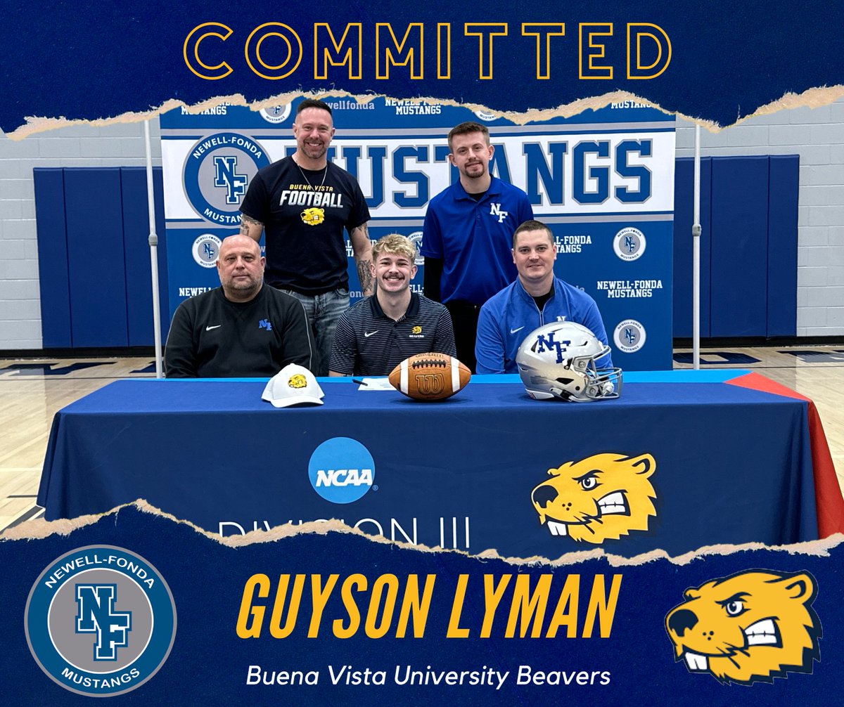 N-F Schools (@nfmustangs) on Twitter photo Congratulations to Guyson Lyman on signing to continue his educational and football careers with The Buena Vista University Football Team. #newellfonda <a href="/BuenaVistaUniv/">Buena Vista University</a> Congratulations to Guyson Lyman on signing to continue his educational and football careers with The Buena Vista University Football Team. #newellfonda <a href="/BuenaVistaUniv/">Buena Vista University</a>