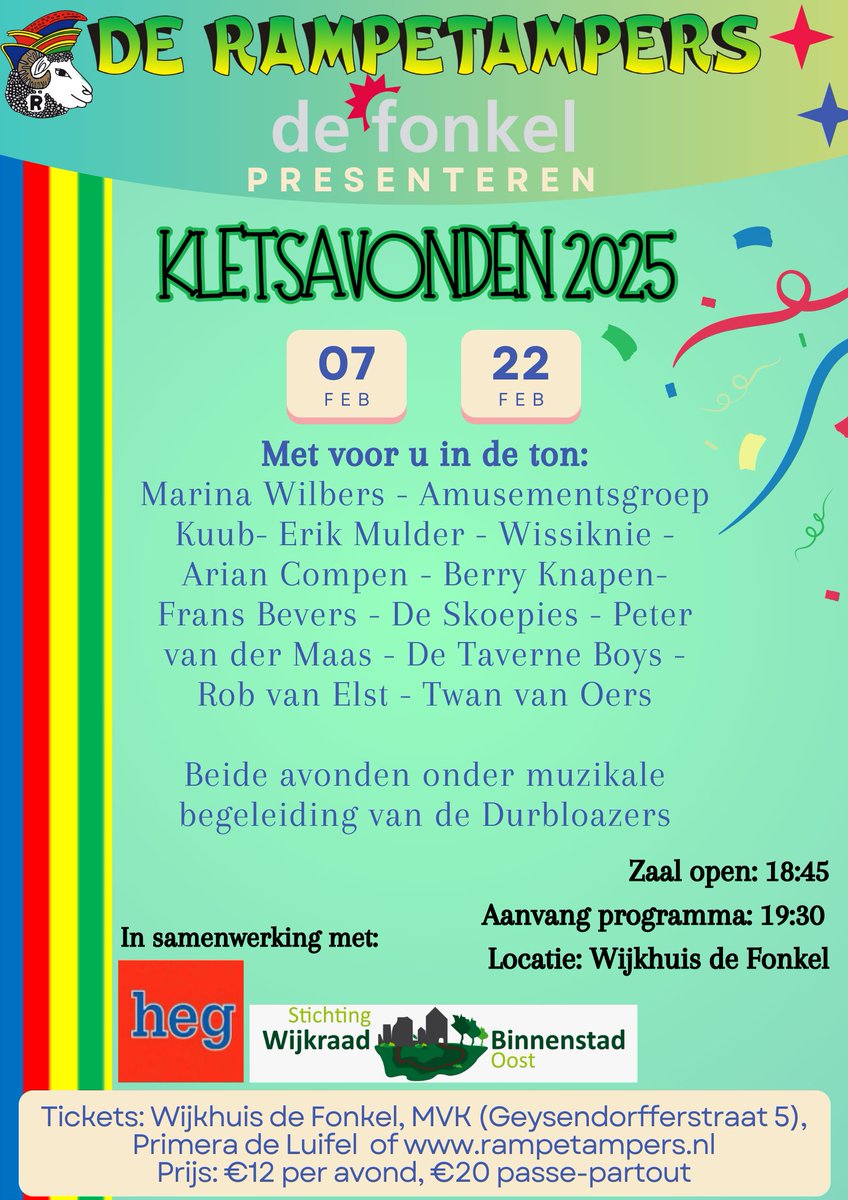 Laatste kans voor kaarten! ticketview.nl/shop/rampetamp… of de adressen op de poster