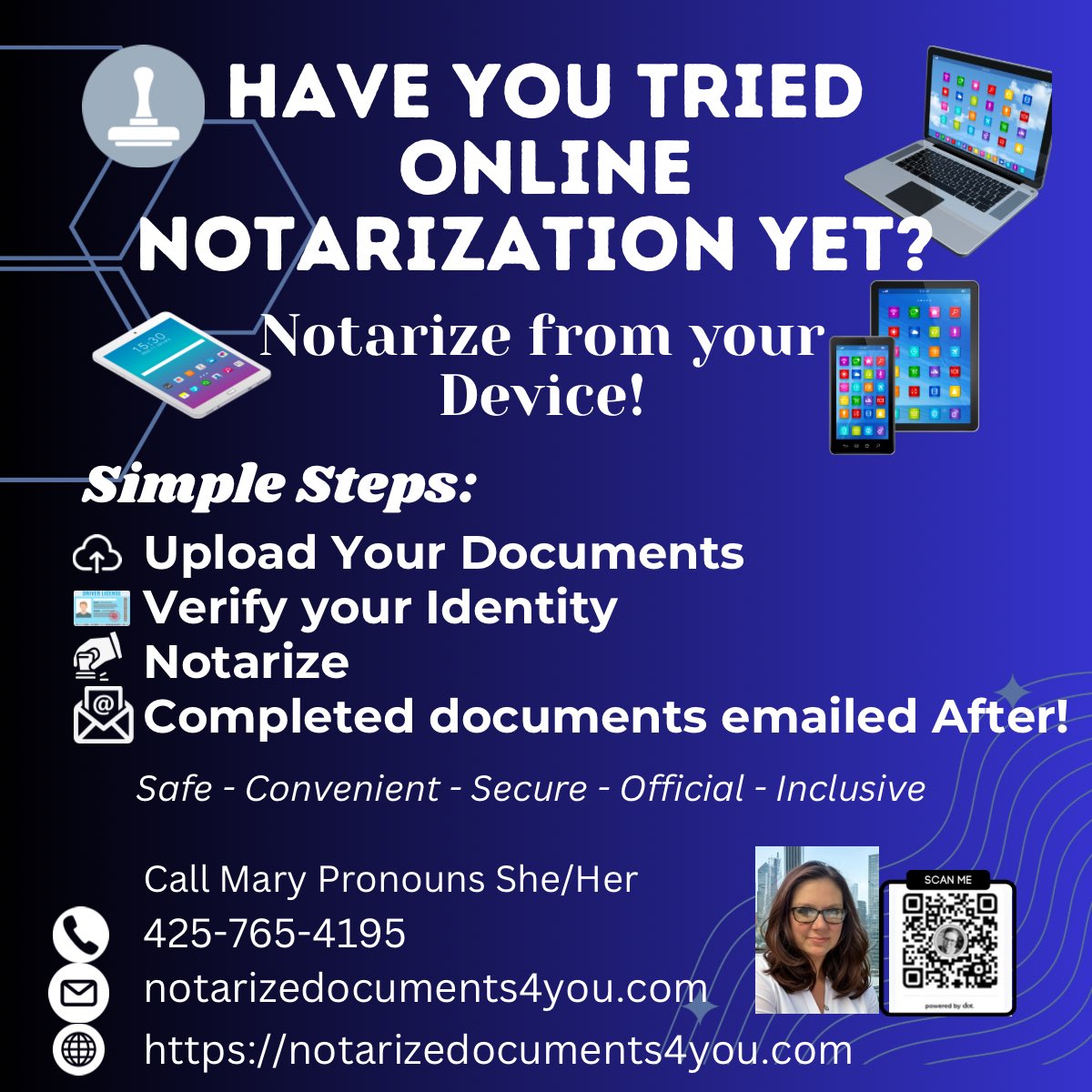 SAScheduler's tweet image. Get your documents officially notarized 💻 online! So easy and convenient! Contact Mary!  (Pronouns: She/Her) Email: notarizedocuments4you@gmail.com #notary #notarypublic #mobilenotary #mobilenotaryservices #loansigning #notarysigningagent #notaryservices #remoteonlinenotary