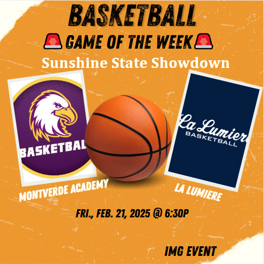 FHSAA Sports (@fhsaaf2) on Twitter photo 🚨Game of the Week🚨 IMG ACADEMIY EVENT
📺 Live on: bit.ly/3CUJbmy
<a href="/MVABasketball/">Montverde Academy Basketball</a>
VS
<a href="/LaLuBasketball/">La Lumiere Boys Basketball</a>
⏰ today @ 6:30p.
@mvaeagles <a href="/LaLuAthletics/">La Lumiere Athletics</a> <a href="/CoachConrad_/">Chris Conrad</a> <a href="/CNightingale7/">Chad Nightingale</a> <a href="/Char_Love85/">Charmaine Love</a> <a href="/MattSisley40/">Matt Sisley</a> <a href="/coachkevinboyle/">Coach Kevin Boyle</a> <a href="/d_strick33/">Danny Strickland</a> <a href="/Kevin_Boyle_Jr/">Coach Kevin Boyle Jr</a> <a href="/AleLeal12345678/">Lealsan</a> 🚨Game of the Week🚨 IMG ACADEMIY EVENT
📺 Live on: bit.ly/3CUJbmy
<a href="/MVABasketball/">Montverde Academy Basketball</a>
VS
<a href="/LaLuBasketball/">La Lumiere Boys Basketball</a>
⏰ today @ 6:30p.
@mvaeagles <a href="/LaLuAthletics/">La Lumiere Athletics</a> <a href="/CoachConrad_/">Chris Conrad</a> <a href="/CNightingale7/">Chad Nightingale</a> <a href="/Char_Love85/">Charmaine Love</a> <a href="/MattSisley40/">Matt Sisley</a> <a href="/coachkevinboyle/">Coach Kevin Boyle</a> <a href="/d_strick33/">Danny Strickland</a> <a href="/Kevin_Boyle_Jr/">Coach Kevin Boyle Jr</a> <a href="/AleLeal12345678/">Lealsan</a>