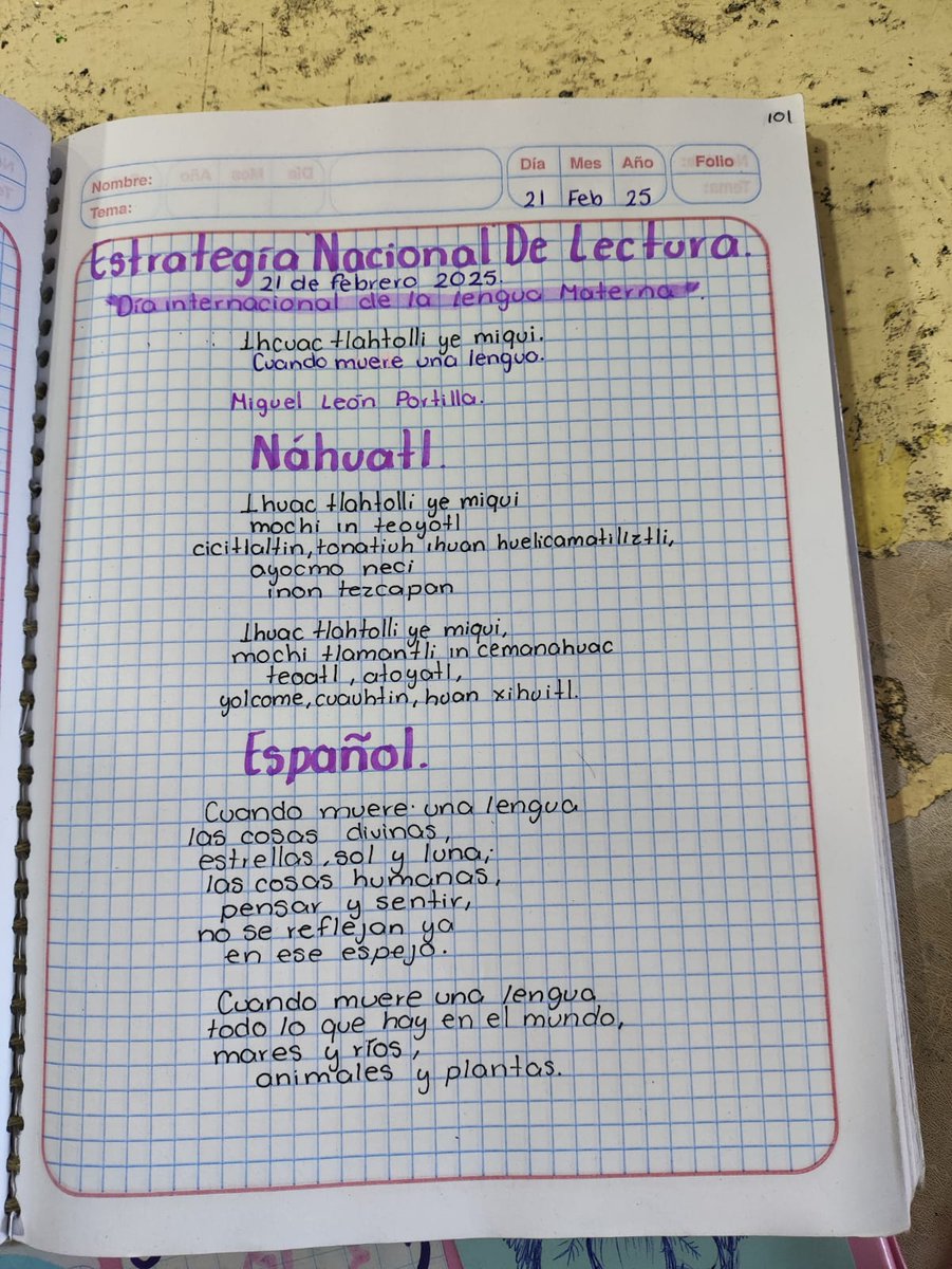 leoonix1986's tweet image. #SEPmx Ihcuac tlahtolli ye miqui 
Cuando muere una lengua 
Miguel León Portilla