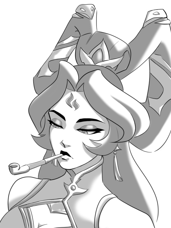 LonelyBeAlone's tweet image. I have a few sketches, not sure if I'll ever finish them (just practicing, so yeah)
#Cassiopeia #Akali #LeagueOfLegends