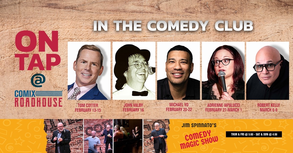 ComixRoadhouse's tweet image. Comedy Club Weekend: Laugh with us in the Comedy Club!
Tonight - Sunday: Magician Jim Spinnato's Comedy Show
Tonight + Tomorrow: Michael Yo
Tonight - Sunday: Lipstick, Lashes & Lies
Saturday: Men in Motion
Sunday: Psychic Medium Patricia Griffin
Sunday: Silly Sunday
Tickets...