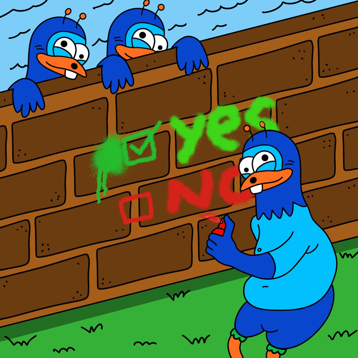 FlockerzToken's tweet image. It&apos;s a voter&apos;s world and Flocktopia is the center of it all! 🐦⚡️