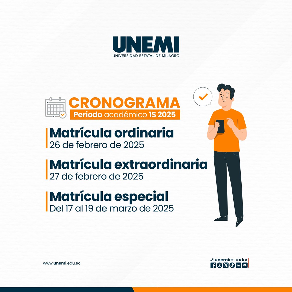 Conoce las fechas del proceso de matriculación aquí👇👏🏼

#SomosLoQueHacemos