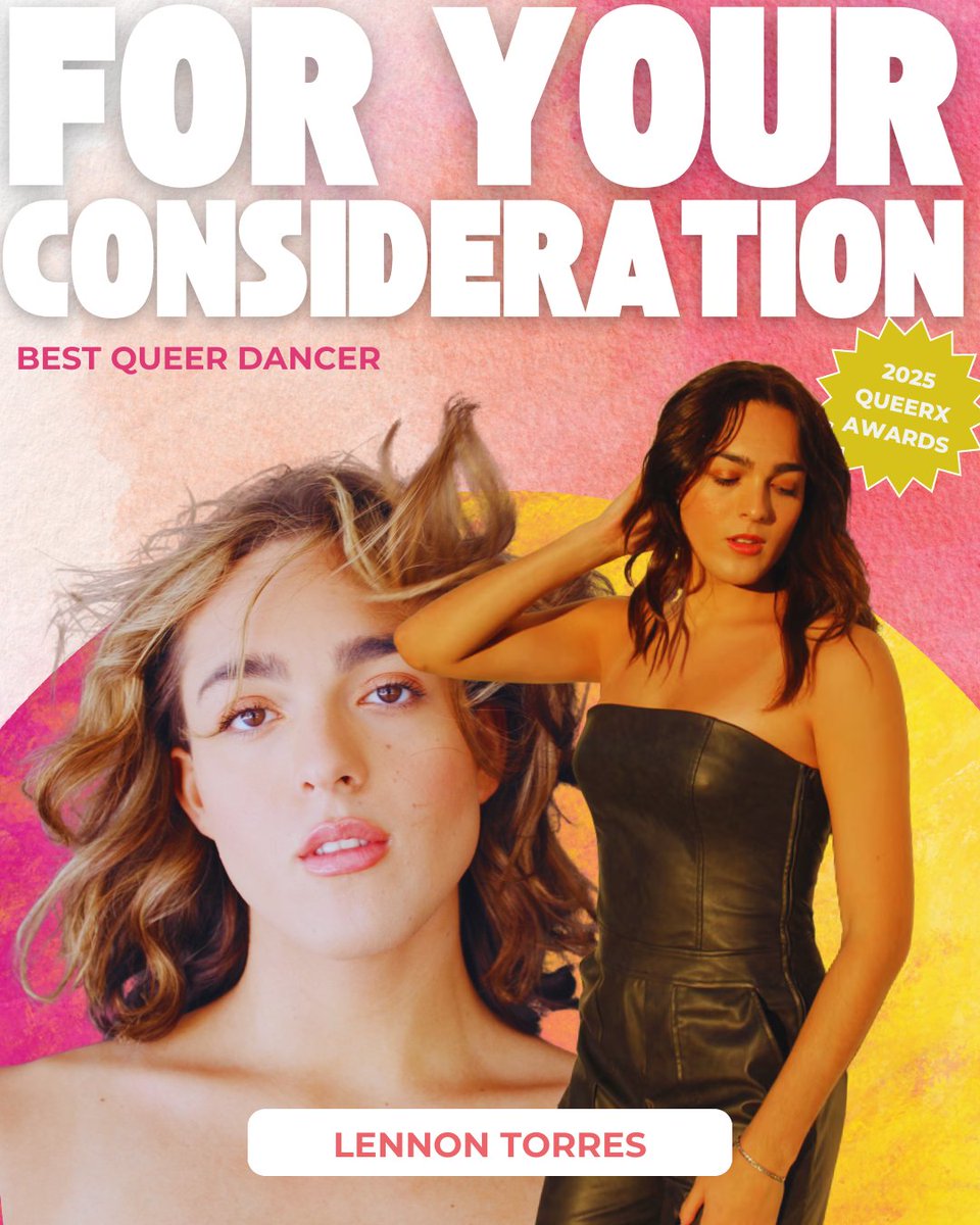 #2025QueerXAwards | For Your Consideration for Best Dancer - Lennon Torres!

Lennon is a trans dancer and social media influencer that got her start on “Abby’s Ultimate Dance Competition” season 1. Her career continued on “Dance Moms,” where she competed with the Candy Apples.