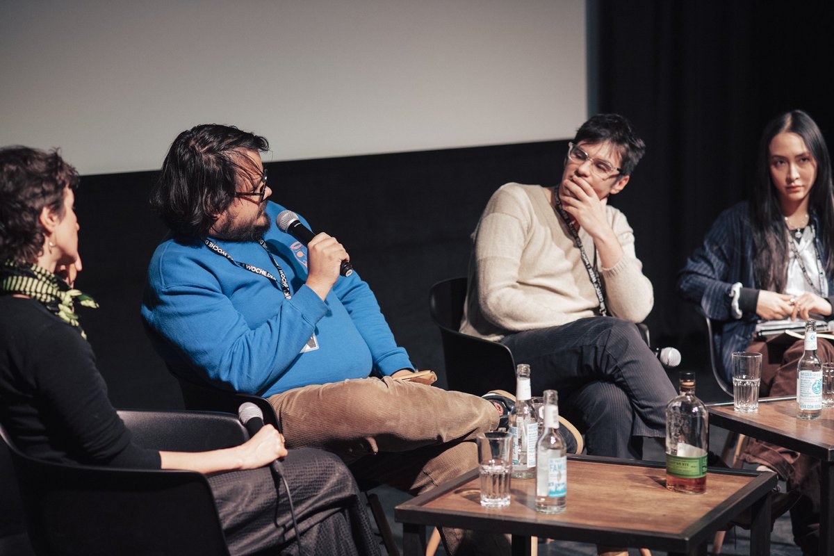 wochederkritik's tweet image. Nele Wohlatz, Mathieu Li-Goyette, Calin Boto and Diane Severin Nguyen debating at Berlin Critics’ Week 2025

#inhertime #dianeseverinnguyen #wochederkritik #berlincriticsweek