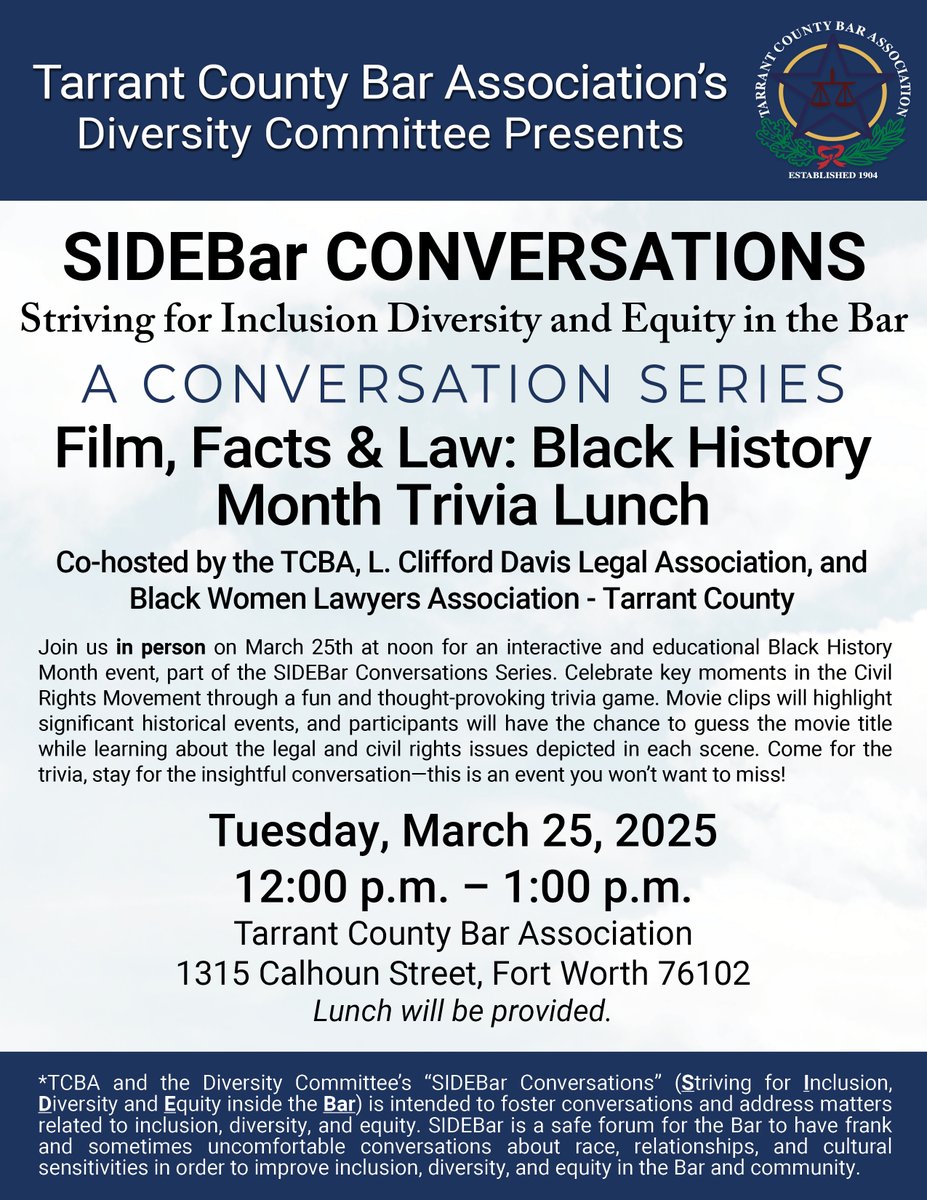 Tarrant County Bar Association tweet media