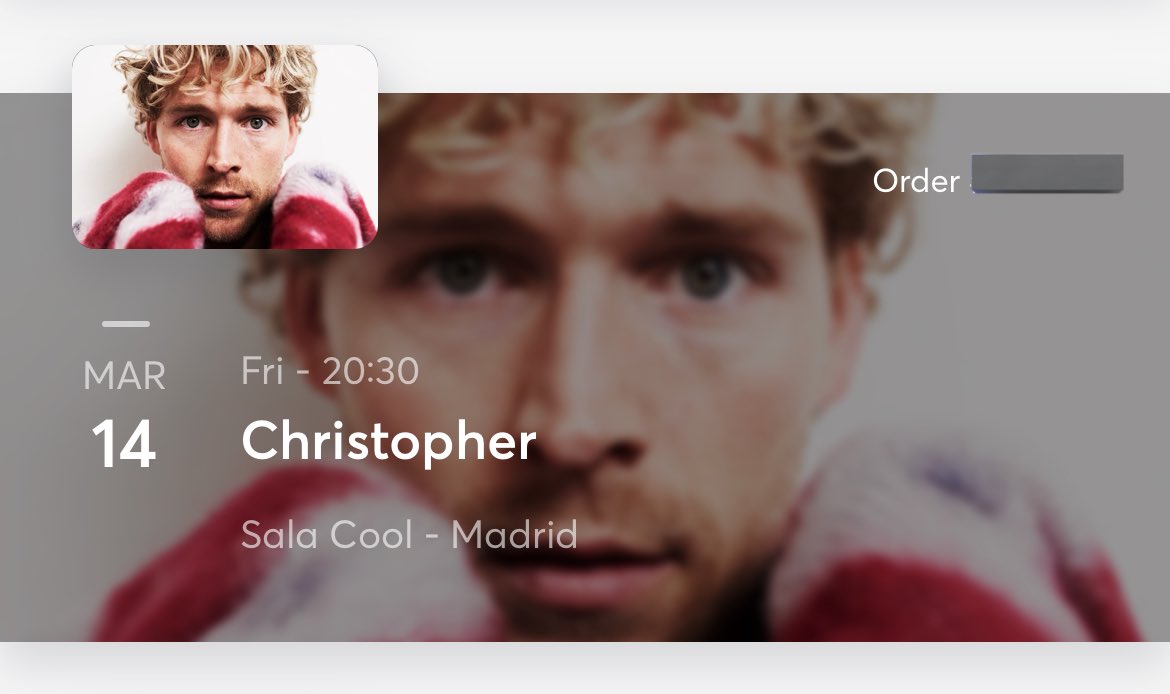 merrdrgzc's tweet photo. vendo dos (2) entradas para christopher el 14 de marzo en madrid (pone sala cool pero al final será en changó) por precio original cada una (30,80€) ya que no vamos a poder ir y nos gustaría recuperar el dinero ❤️🩹 #christopher #abeautifullife #madrid #christophernissen https://t.co/Q5j2BNwHbv