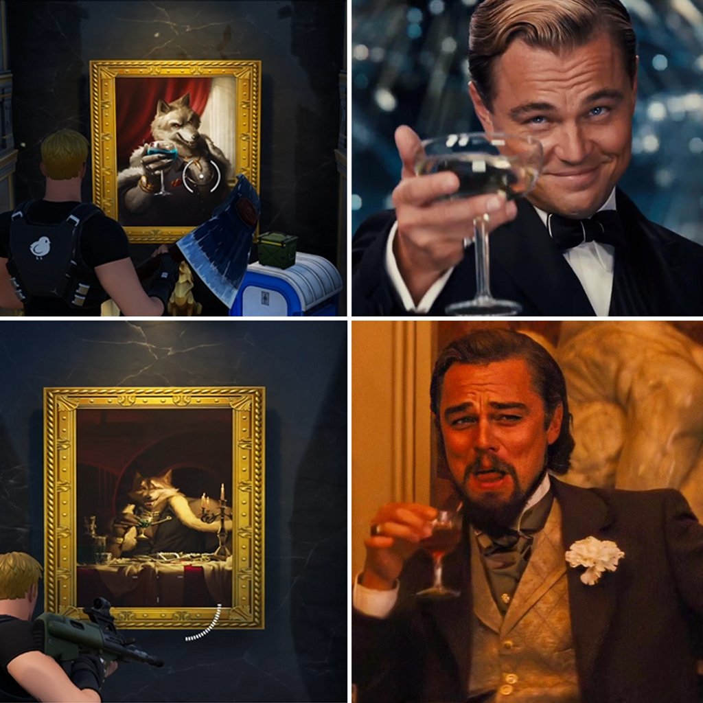 Fortnite ont ajoutés deux références à des memes dans une salle secrète sur la map mdrr ils sont fort