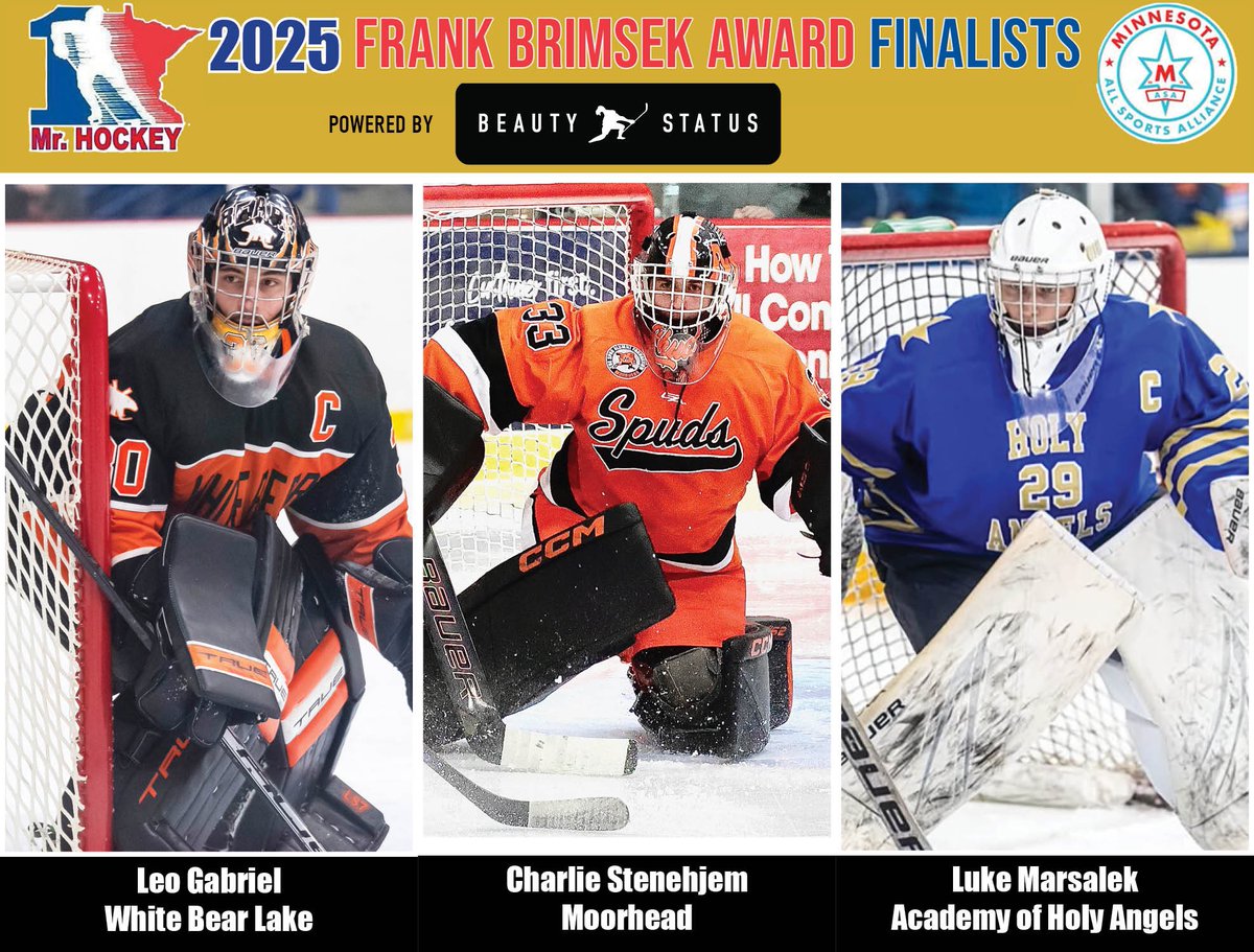 Introducing the 2025 class for the Frank Brimsek award  🥅
Banquet Sunday, March 9th 12:00pm Hosted by Katie Storm
🎟️ minnesotaminutemen.com