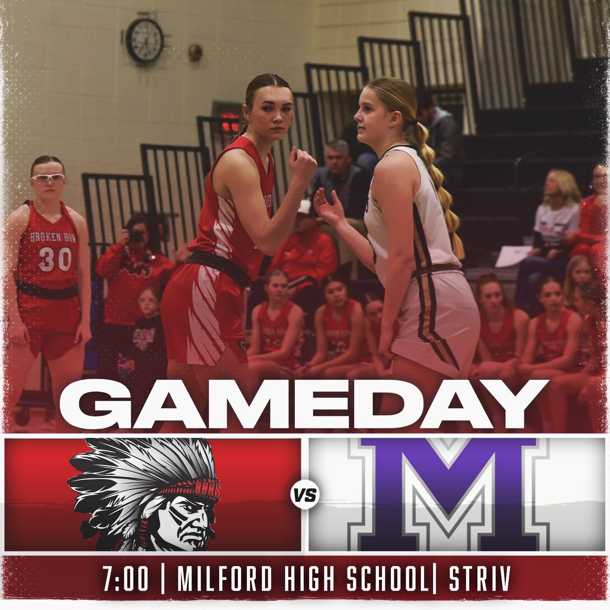 ‼️GAMEDAY‼️

🆚Milford
📍Milford High School 
⏰7:00
📺Striv