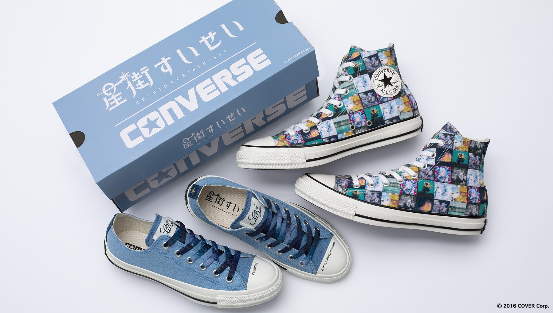 【即日発送】CONVERSE 星街すいせいコラボ2種セット　店舗限定ノベルティ付 即日発送】CONVERSE 星街すいせいコラボ2種セット店舗限定