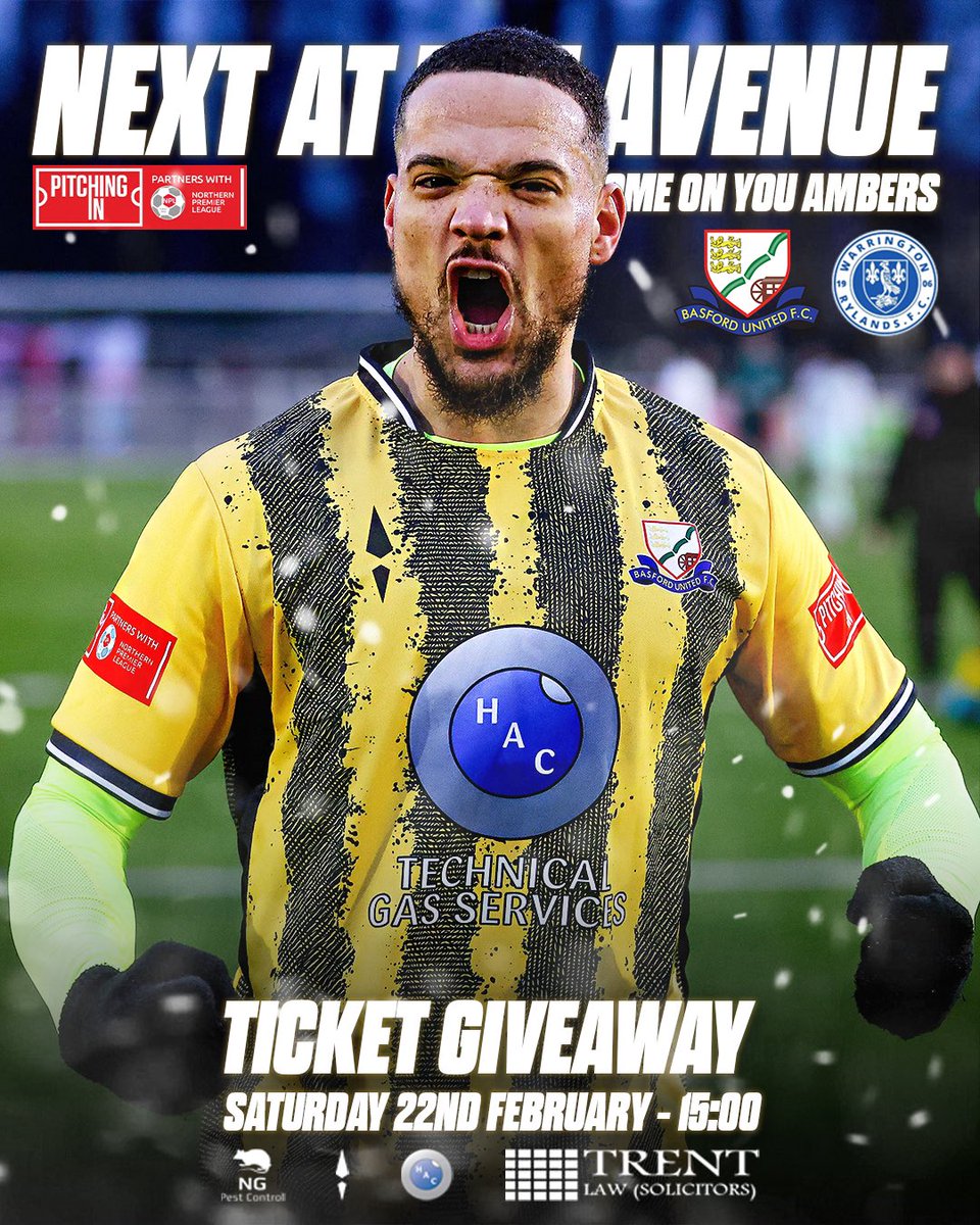 Basfordutdfc's tweet photo. 🎟️ 𝗧𝗜𝗖𝗞𝗘𝗧 𝗚𝗜𝗩𝗘𝗔𝗪𝗔𝗬 🎟️

Want to win 2x FREE tickets for tomorrow’s NPL clash at the Avenue against Warrington Rylands?

To enter:
✅ Follow us
✅ Like this post
✅ Share
✅ Tag a friend

The winner will be tagged in the comments at 22:00 on the platform they entered. https://t.co/QwAs6NPqFU