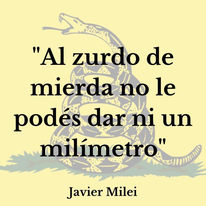 <a href="/RicardoBSalinas/">Don Ricardo Salinas Pliego</a> Querido tío, recuerda las 3 reglas.

Regla 1 "al zurdo de mierda no podés darle ni un milímetro" J. Milei
Regla 2 aplicar siempre Regla 1.
Regla 3 no hay más regla que la 1.