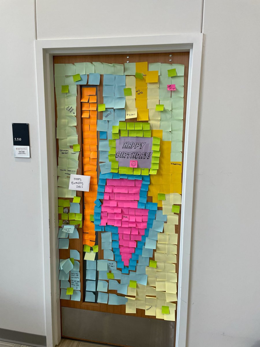 Went through a few more sticky notes than usual…Happy Birthday <a href="/zakpage/">Zachariah A Page</a> 🎉😇