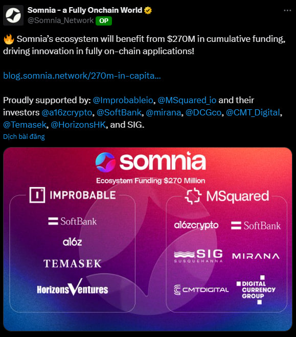 Capital8641016's tweet photo. 🌟Somnia Testnet - Raise 270m$🌟

👉Link:https://t.co/H1jQJyzPg2

👉Connect ví, click vào phần profile ở góc phải sau đó connect all social.
👉Làm task: https://t.co/eH8AFqHeNT
Làm thêm bên quest Guild: https://t.co/gJ7KHJ66vD https://t.co/2iZreATTuv