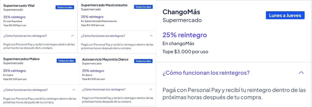 ahorrotwit's tweet photo. Hoy Lunes con #ppay tenés un 25% de reintegro x semana en #changomas #Diarco #Vital y #Makro con tope de $3000 y en #Maxiconsumo con tope de $4000 🛒🛒🛒 https://t.co/nD74APVz2u