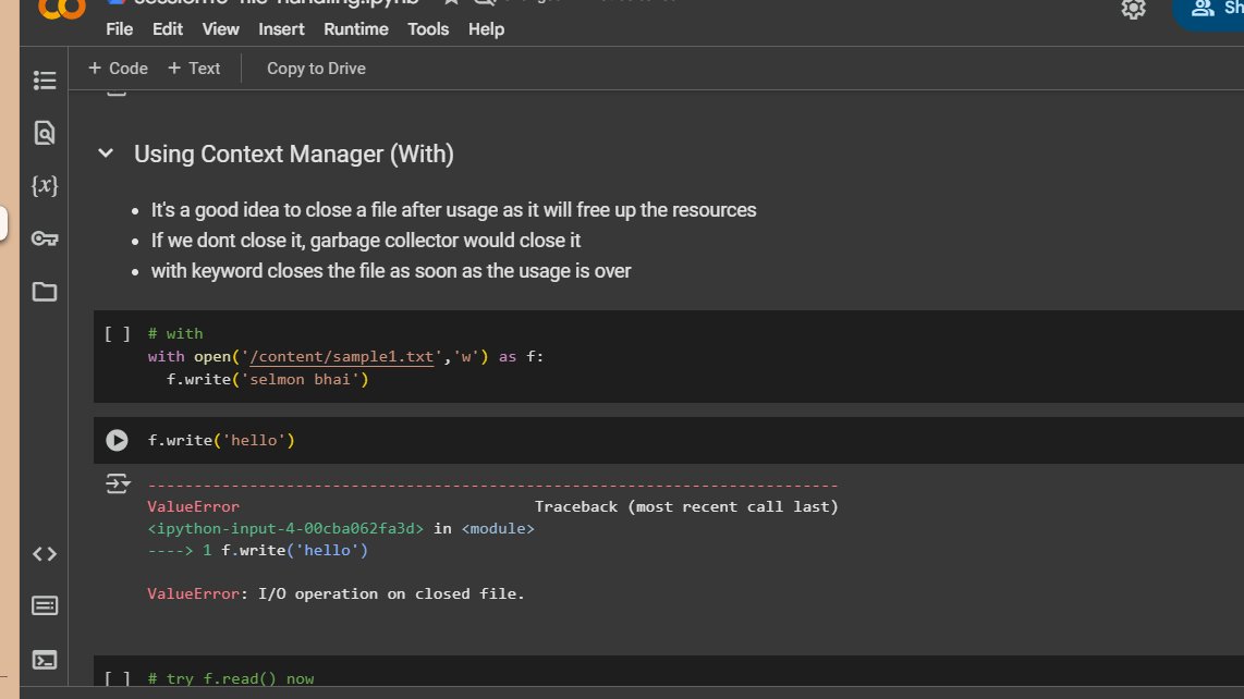 krishnkumar989's tweet image. "Day 13-15/100 - File Handling & Serialization in Python! 🐍📂Started learning File Handling and explored Serialization & Deserialization . Understanding how to store and retrieve data efficiently! 🔄✨Learning never stops! "🚀🔥 #100DaysOfCode #Python #FileHandling