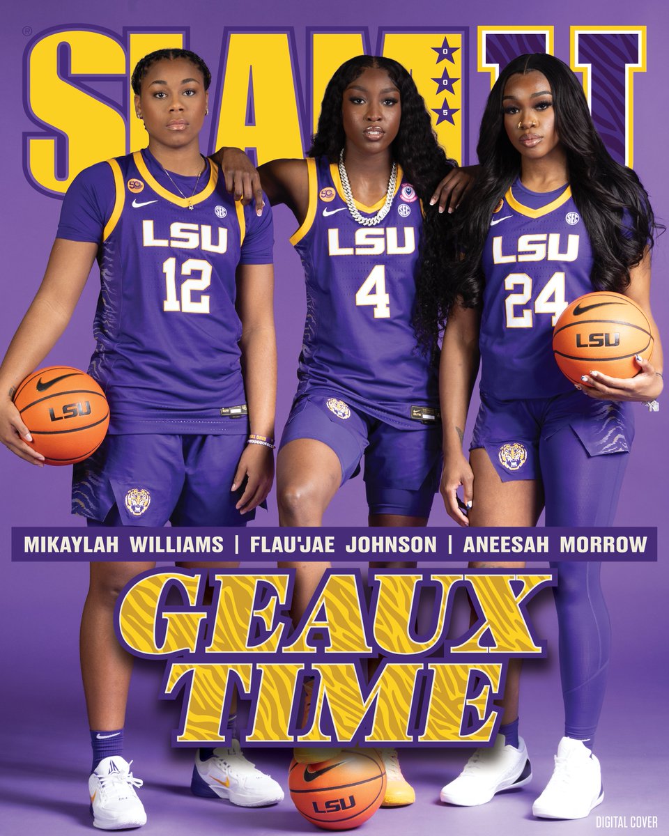This is POWER.   

LSU's Mikaylah Williams, Flau'jae Johnson and Aneesah Morrow are dominating these days.   

They cover SLAMU 5, our newest digital cover. slam.ly/lsu