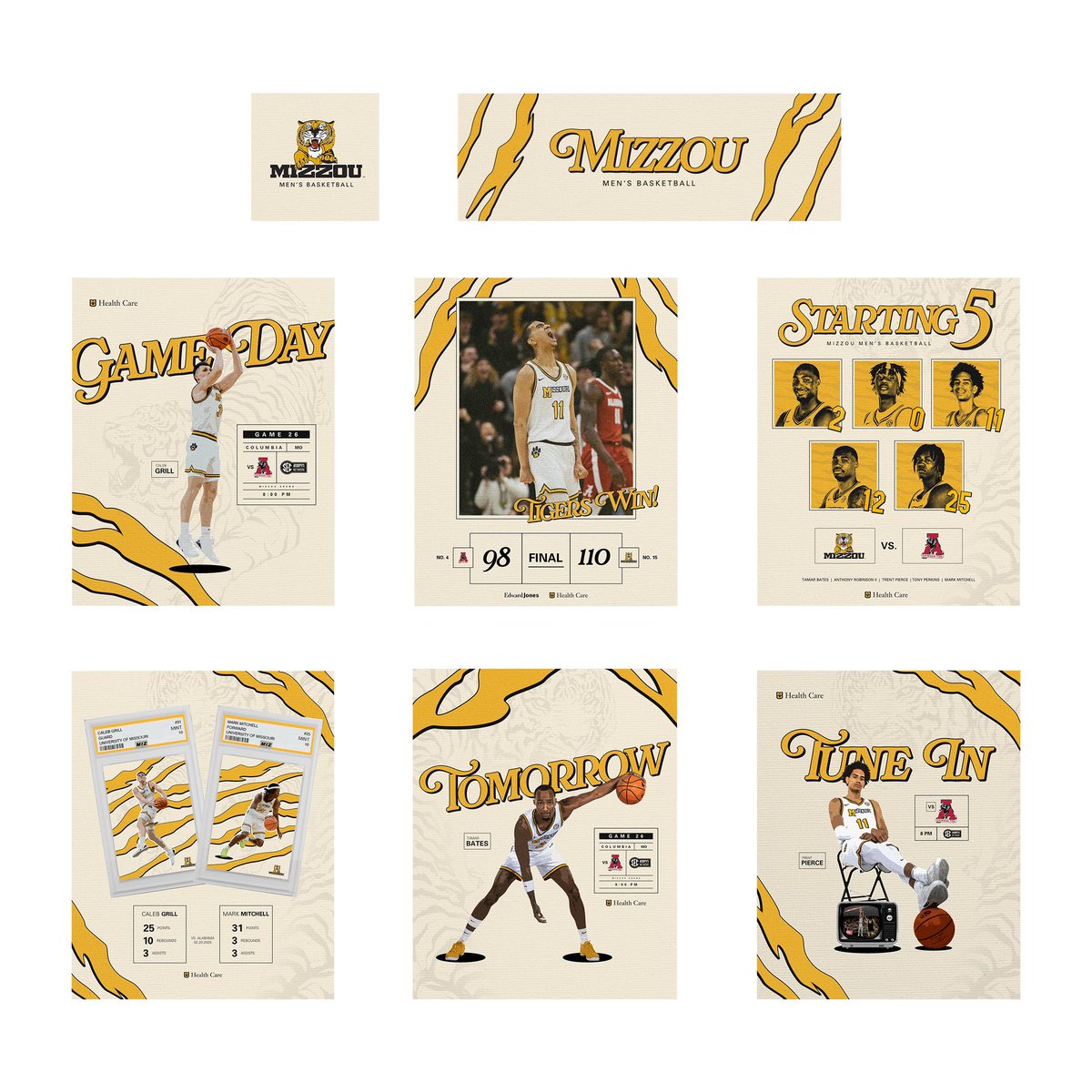 Retro Night was a success ✅. Huge shoutout to <a href="/DrewWick_/">Drew Wick</a> for trusting my vision and letting me take the reins for this campaign. I had a lot of fun jumping back into the 80s and creating this look for the Cats From Ol’ Mizzou 🎨