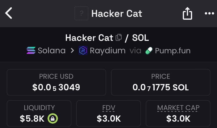 degenmaradonaaa's tweet image. FCJQjmjmNXphDG7nL4ax3Ya68THxdv6gd3vJYeFYpump

Bought this can do well since we are in hack  meta atm 
#hackercat