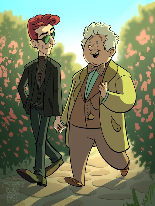 Been wanting to draw Good Omens for a while, finally landed on designs I actually like