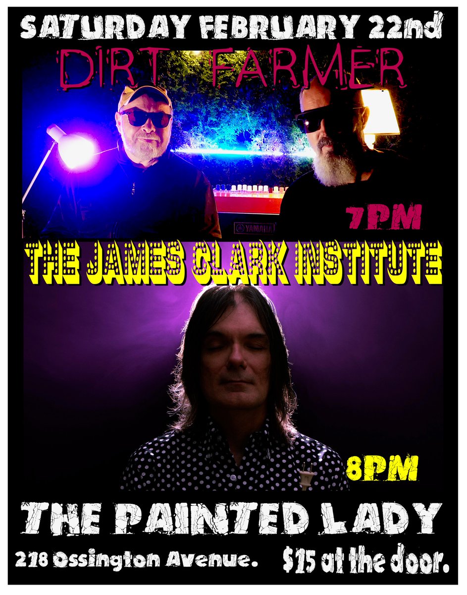 Cameron Carpenter (@cc59) on Twitter photo Start your Saturday night earlier tomorrow as The James Clark Institute and <a href="/dirtfarmermusic/">dirt farmer</a> warm up <a href="/THEPAINTEDLADYY/">THE*PAINTED*LADY</a> with great music starting at 7PM. See you there. Start your Saturday night earlier tomorrow as The James Clark Institute and <a href="/dirtfarmermusic/">dirt farmer</a> warm up <a href="/THEPAINTEDLADYY/">THE*PAINTED*LADY</a> with great music starting at 7PM. See you there.
