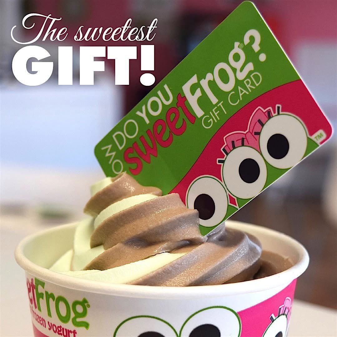 RosedaleFrog's tweet photo. Hop in and get your favorite Frogger a great gift for any occasion!  A sweetFrog Gift Card!
#sweetFrog     
#giftcard https://t.co/udVIOhI91e