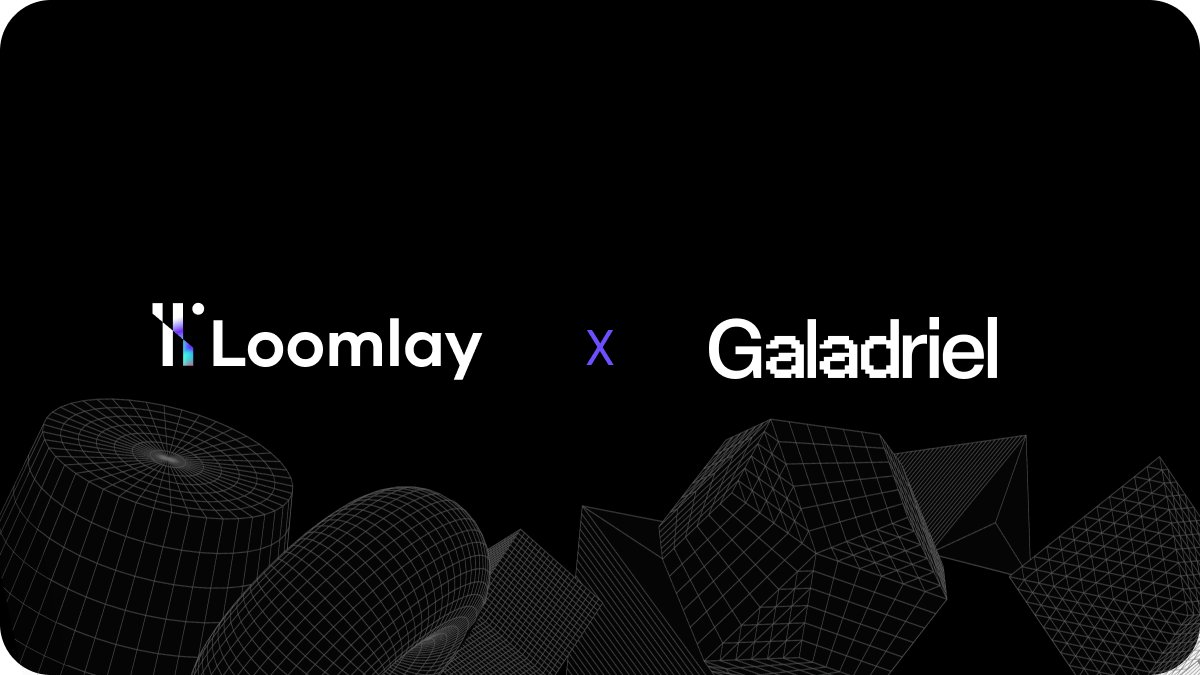Friday's cherry on the cake - our partnership with <a href="/Galadriel_AI/">Galadriel</a>  🪄

Starting today, Loomlay AI agents will integrate  with Galadriel’s Verified Inference, bringing full on-chain verification to every action and decision.

With Galadriel’s TEE-based platform, our AI agents can